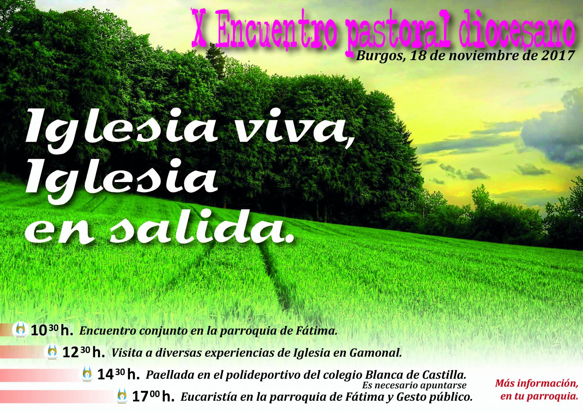 Cartel anunciador de la jornada.