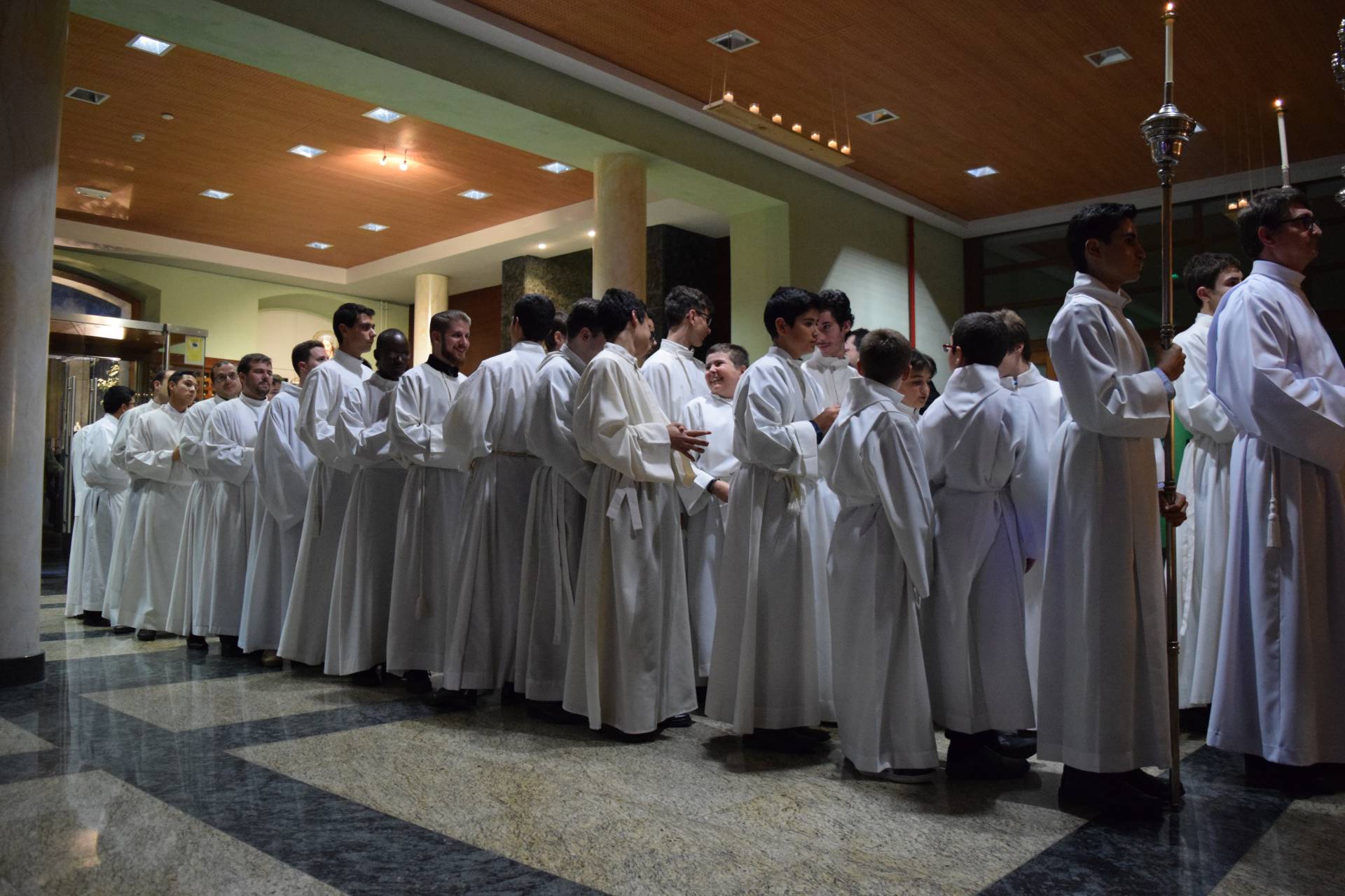 Seminaristas en la última fiesta del Reservado.