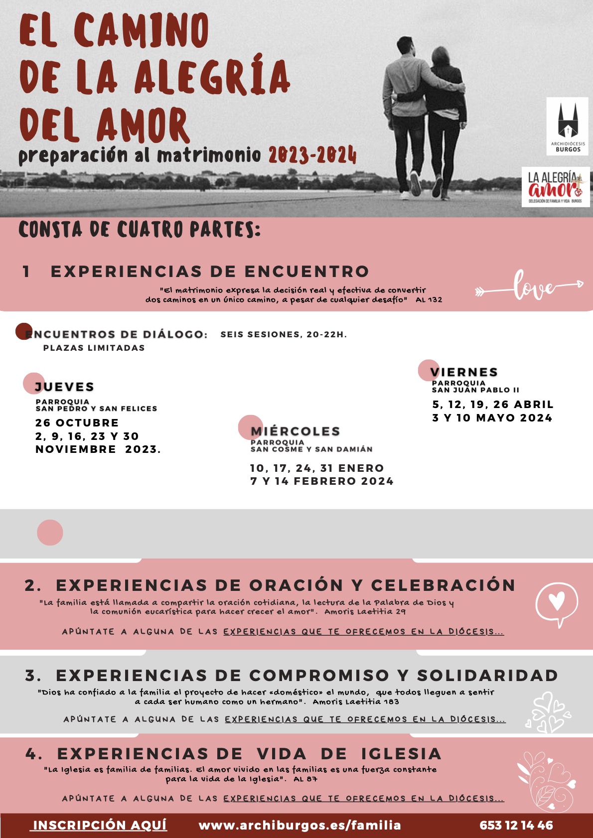Experiencias de encuentro para ayudar a preparar el matrimonio 2023-24