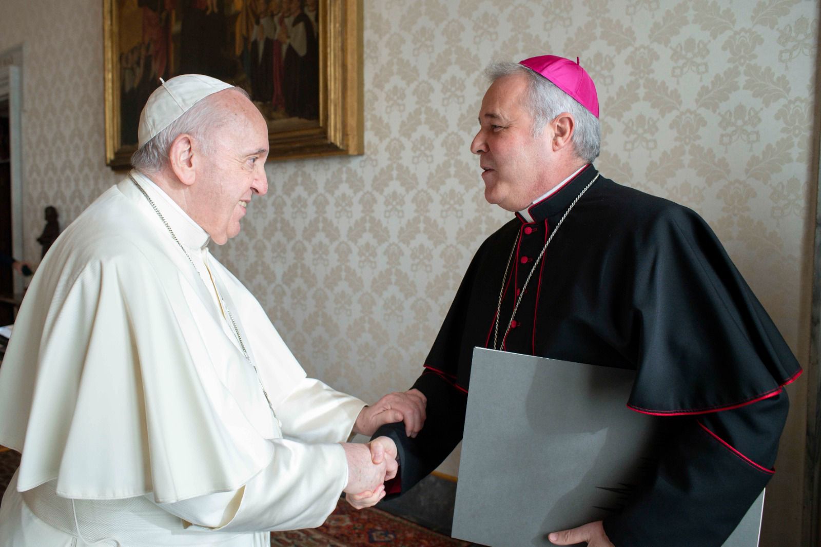 El arzobispo, con el Santo Padre, en su última 'visita ad limina'.