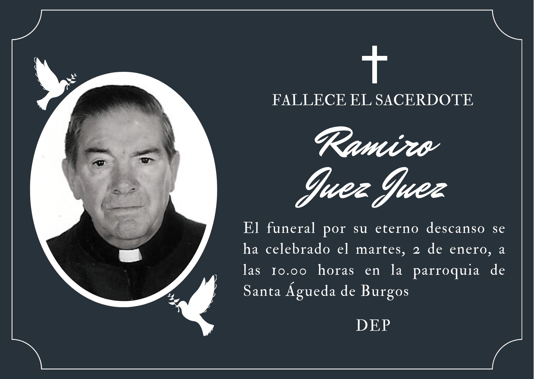Fallece el sacerdote Ramiro Juez Juez