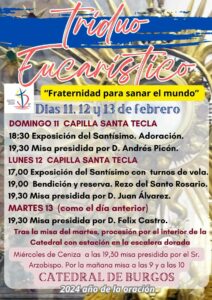 Triduo eucarístico «Fraternidad para sanar el mundo» - Expo. Santísimo @ Catedral de Burgos - Capilla de Santa Tecla
