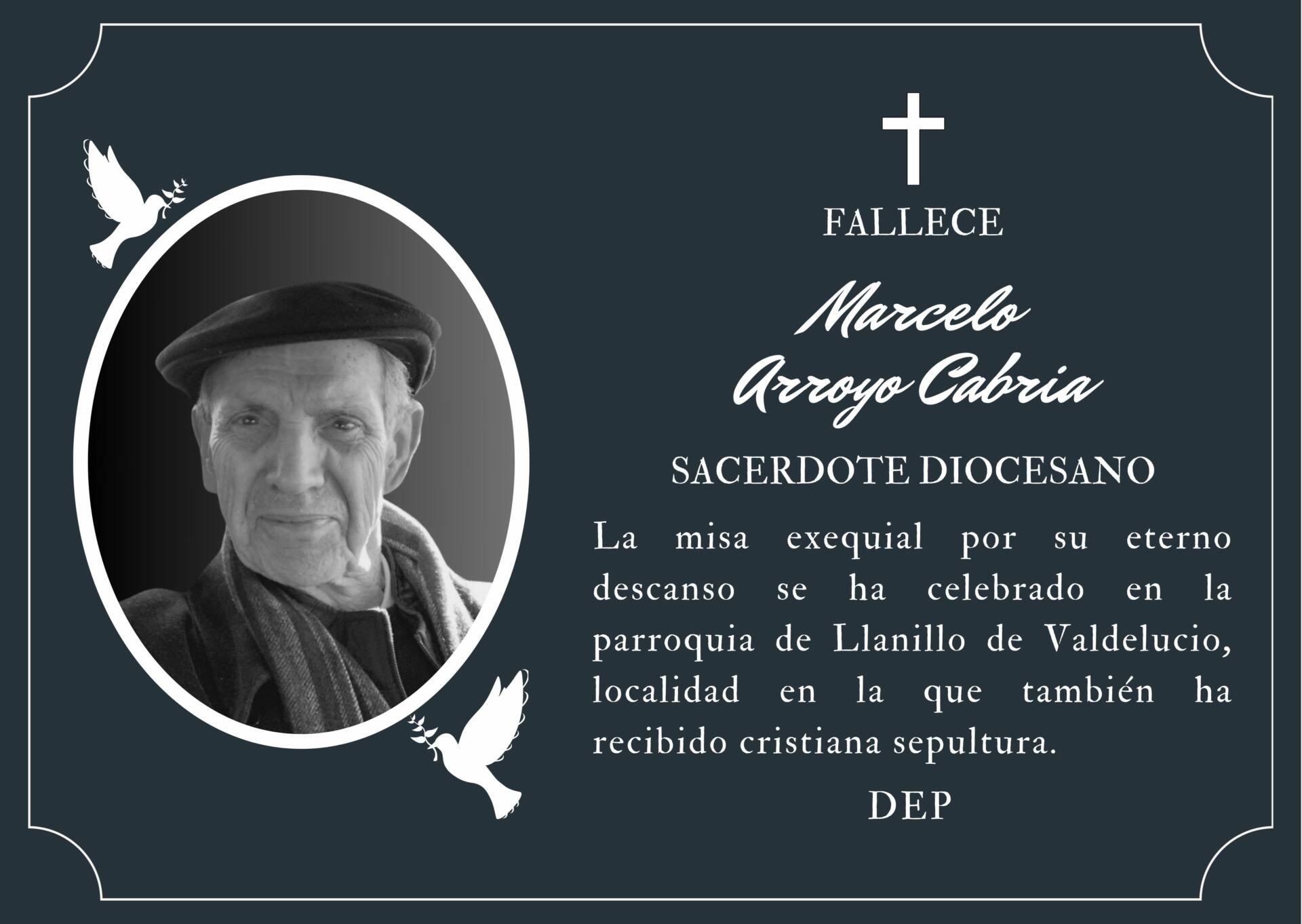 Fallece el sacerdote Marcelo Arroyo Cabria