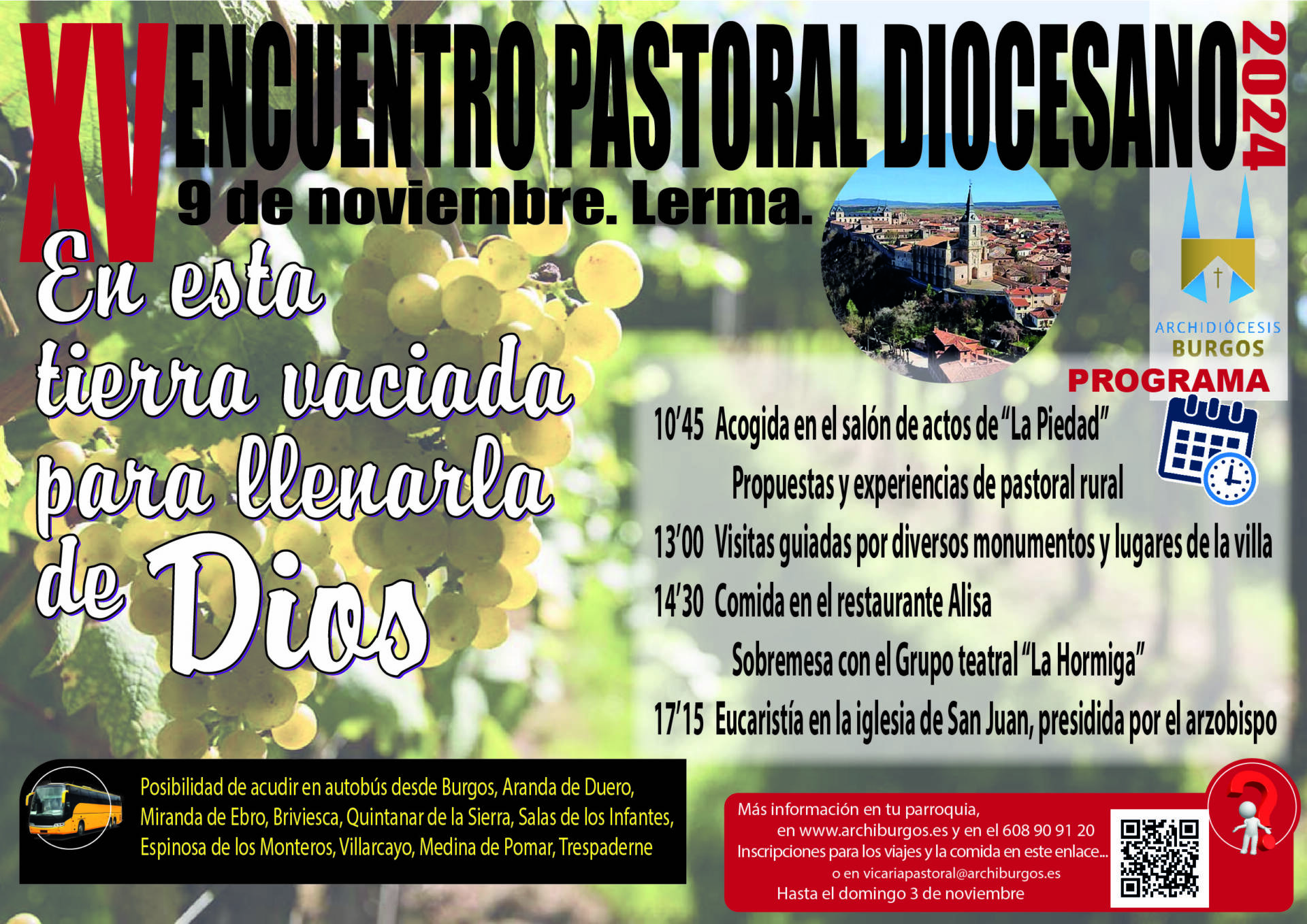 Lerma acogerá el Encuentro Pastoral Diocesano centrado en la pastoral rural