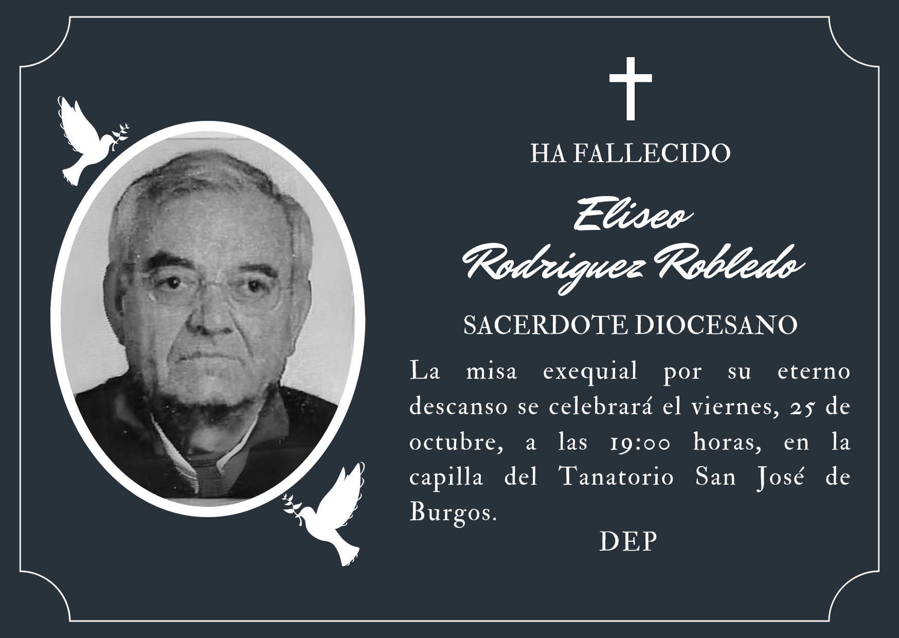 Fallece el sacerdote Eliseo Rodríguez Robledo