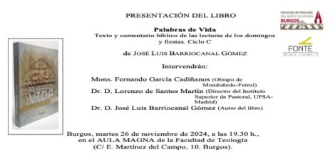 Presentación del libro 'Palabras de Vida' @ Facultad de Teología del Norte de España - Aula Magna
