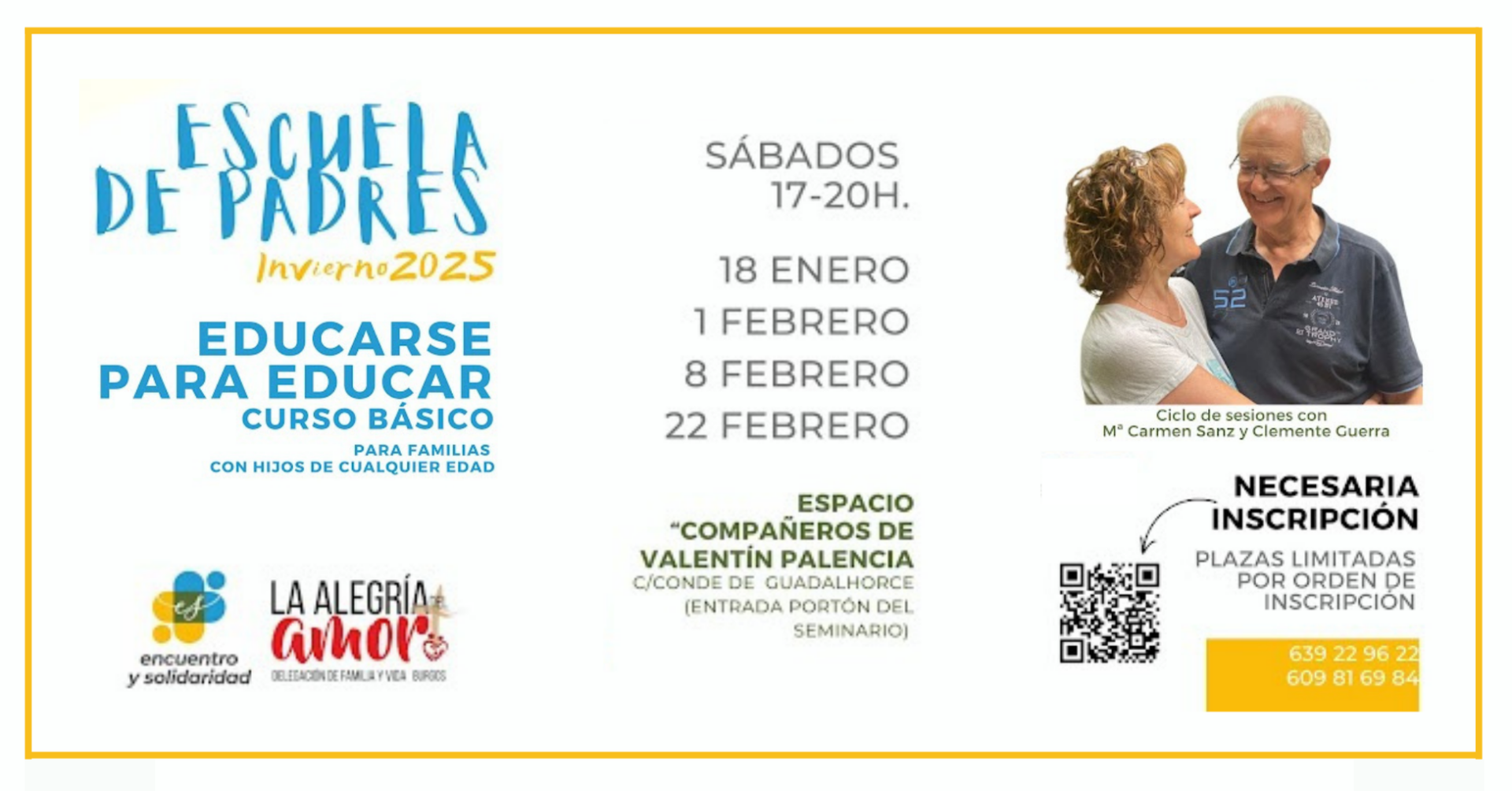 Familia y Vida organiza una nueva edición de Escuela de Padres y Educadores