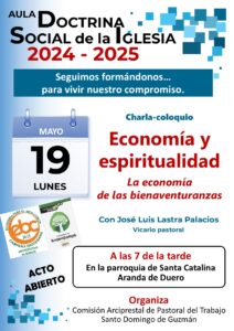 Aula de Doctrina Social de la Iglesia: 'Economía y espiritualidad' @ Parroquia de Santa Catalina - Salón parroquial